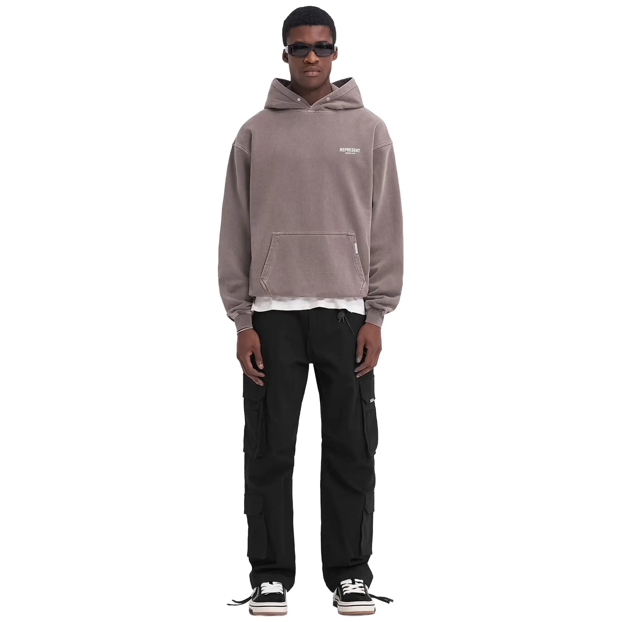 Front Full View of Represent Owners Club Fog Hoodie MH4004-292